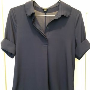 Ann Taylor Navy button shirt